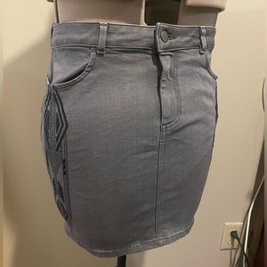H&M grey denim mini skirt